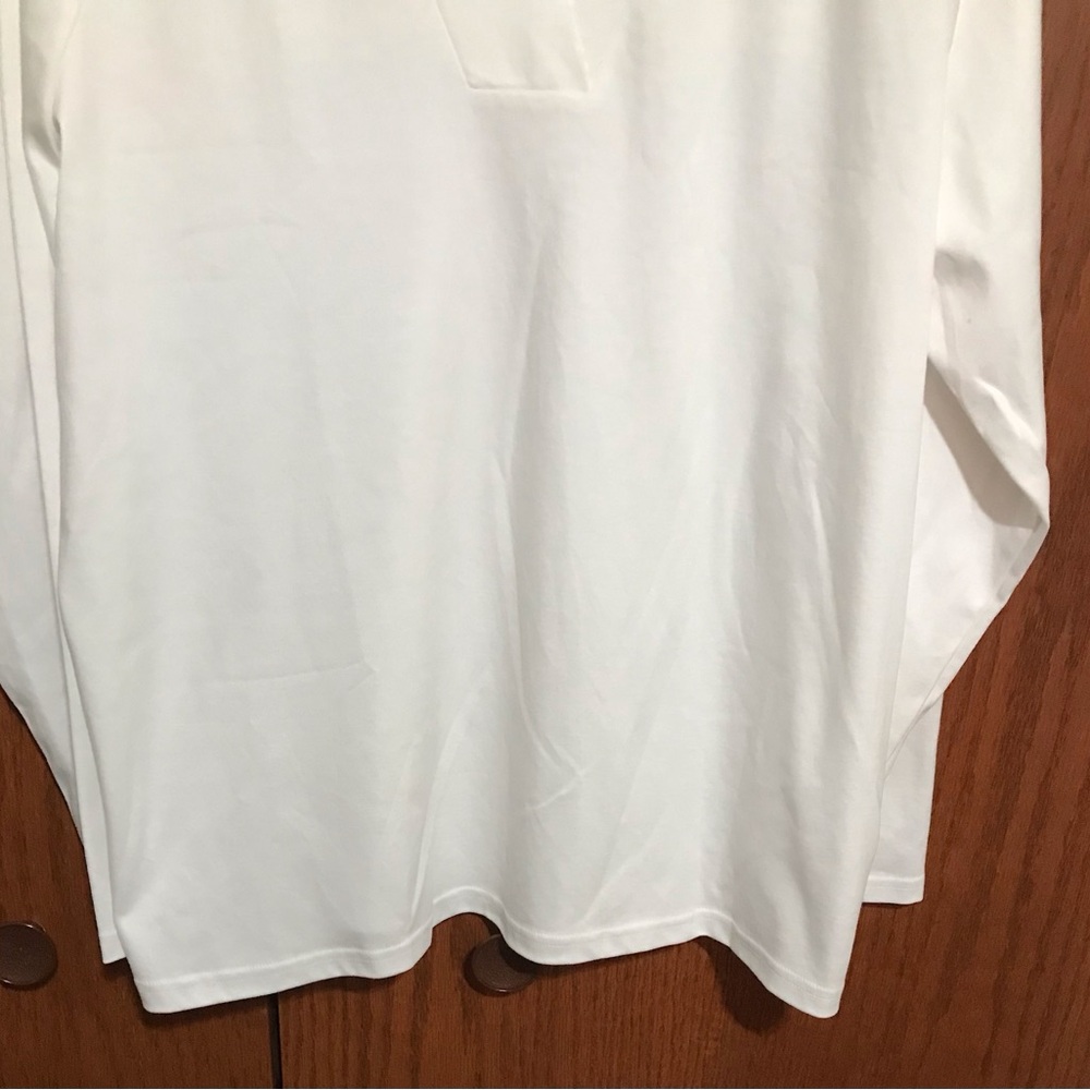 L.L. Bean Size 2X 22/24 Top Shirt Blouse White Tunic - Picture 2 of 5